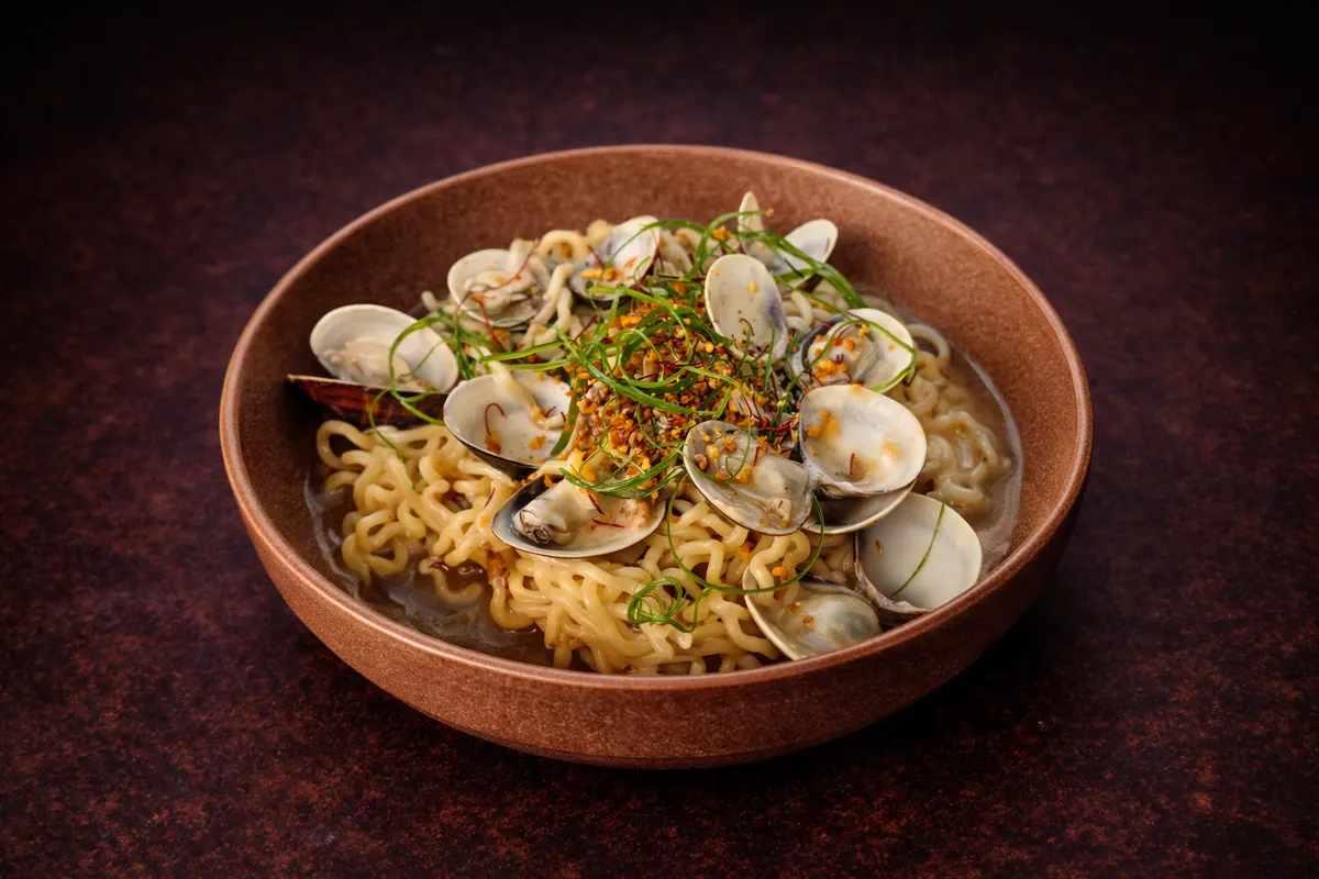紹興酒蛤蜊麵｜Shaoxing Clam Noodles